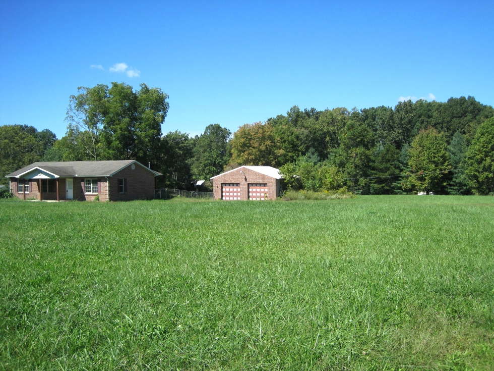 SOLD! Bethel Rd, Pine Knot | Brick ranch single family frame home on 2.3 level acres with 3 bdrms, 2 baths, full basement, 960 sf detached garage.   